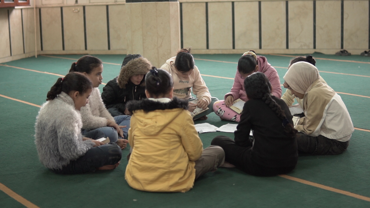 Quran memorization circle at the mosque